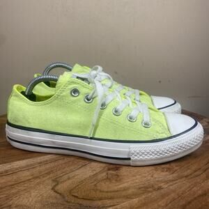 Converse Chuck Taylor All Star Womens Neon Green Size 7 Low Top Shoes Sneakers